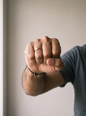 A closed fist.