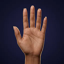 Each finger a different shape