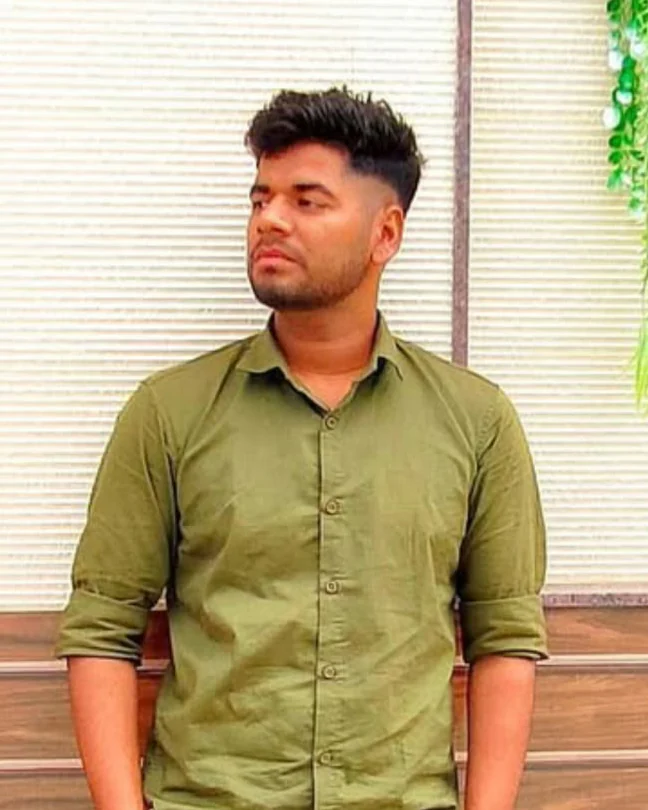Deepak Chauhan, founder of PalmSays, in an olive green shirt